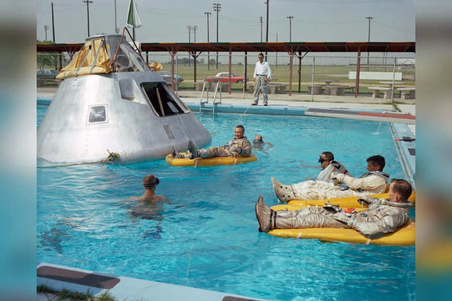 Apollo 1 water test Grissom Chaffee
