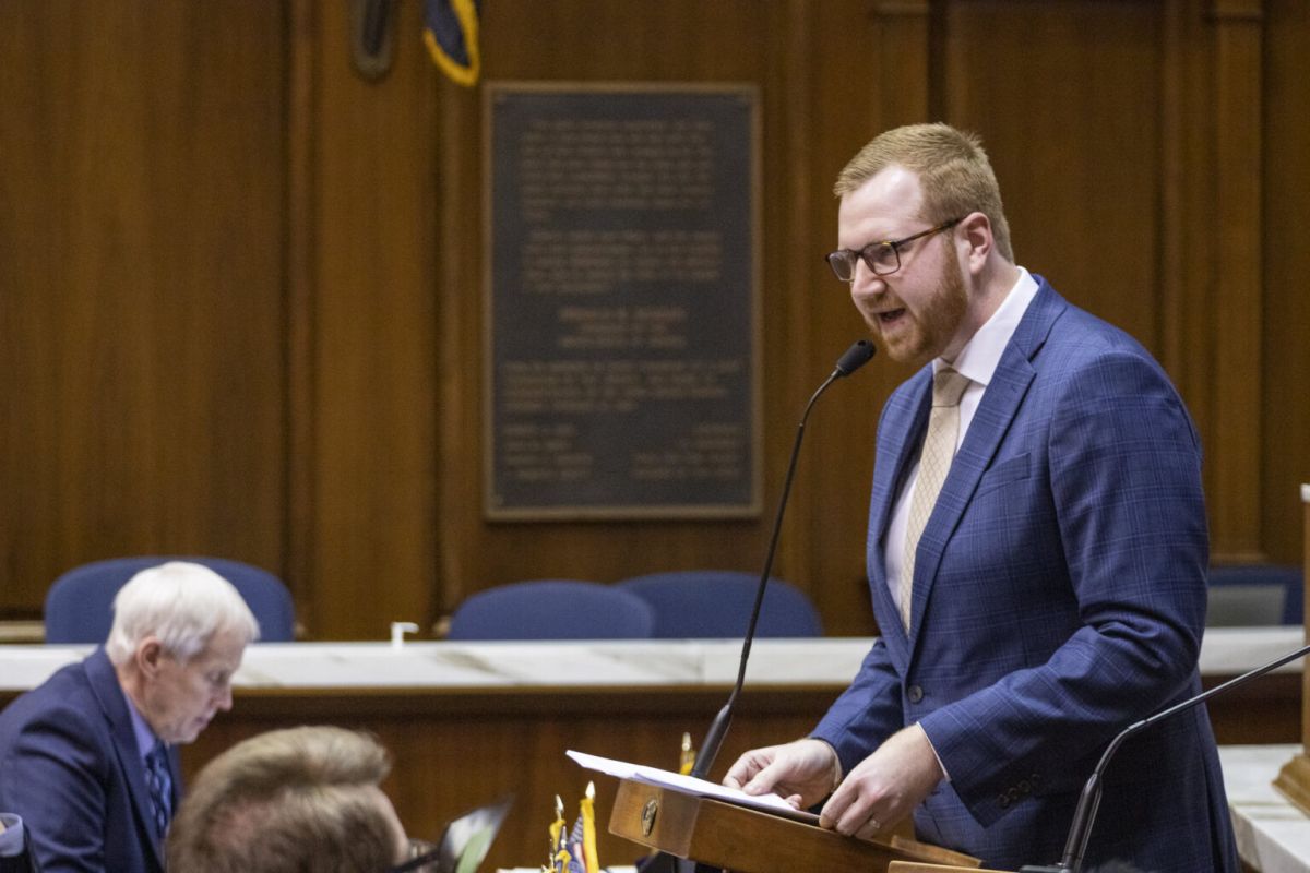 Rep. Ethan Manning, R-Logansport, in a Feb. 21, 2022 file photo.