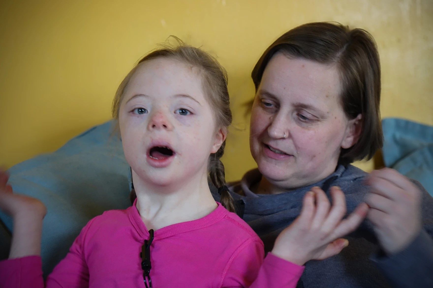 During the Medicaid unwinding, Andrea Mae and her three children lost their coverage despite being eligible. Her middle daughter, Shilo, is on a special kind of Medicaid for the aged and disabled.