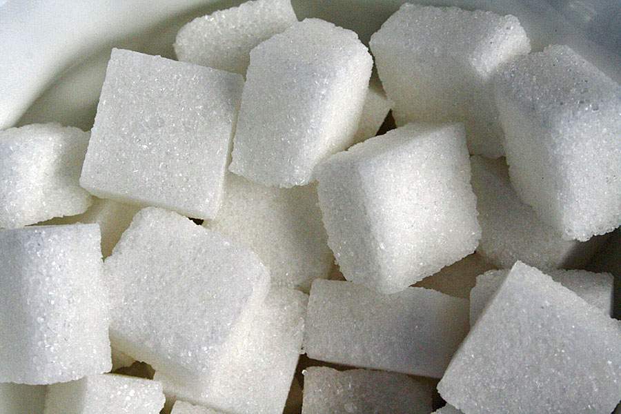 sugar cubes in a bowl