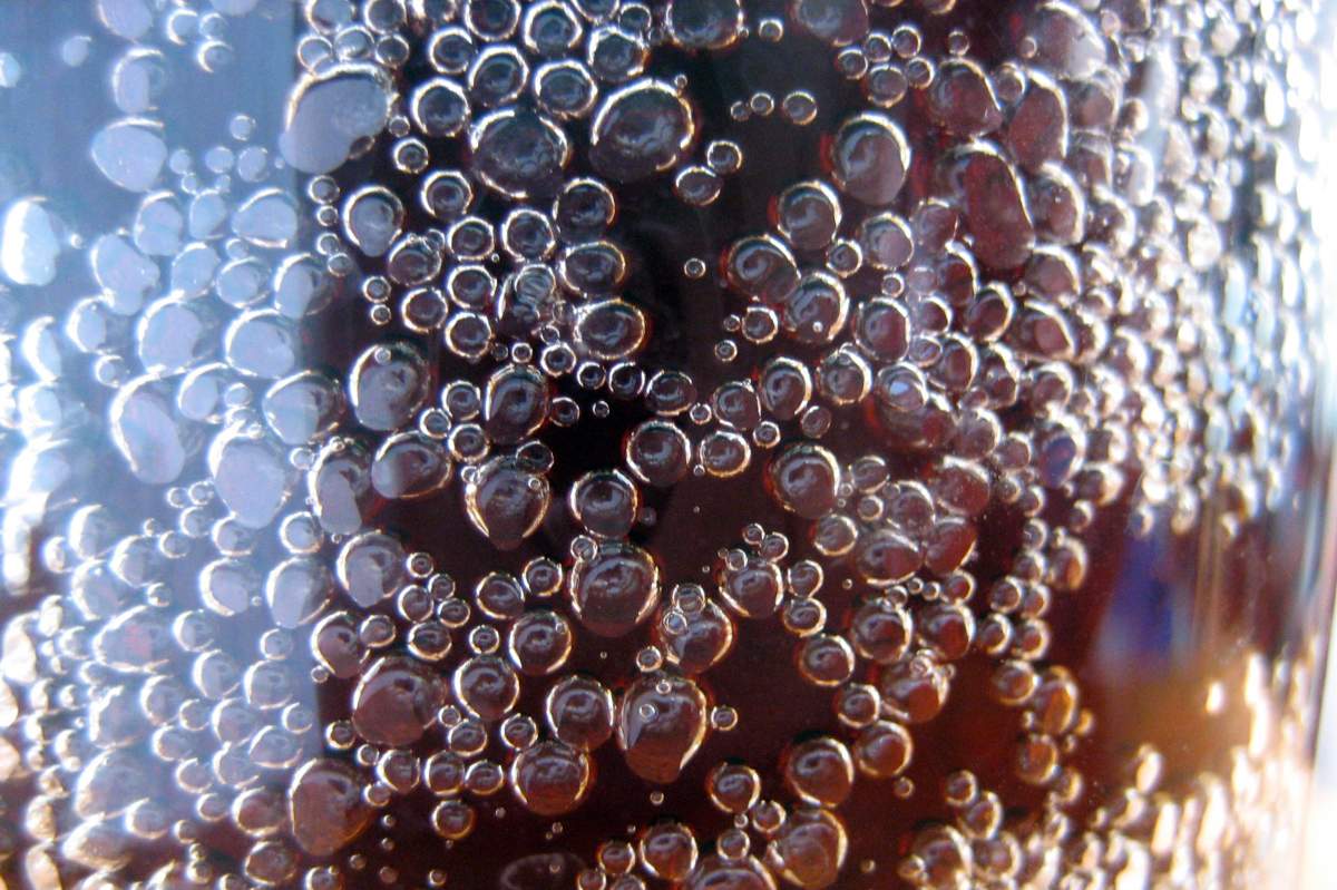 carbonation bubbles in soda