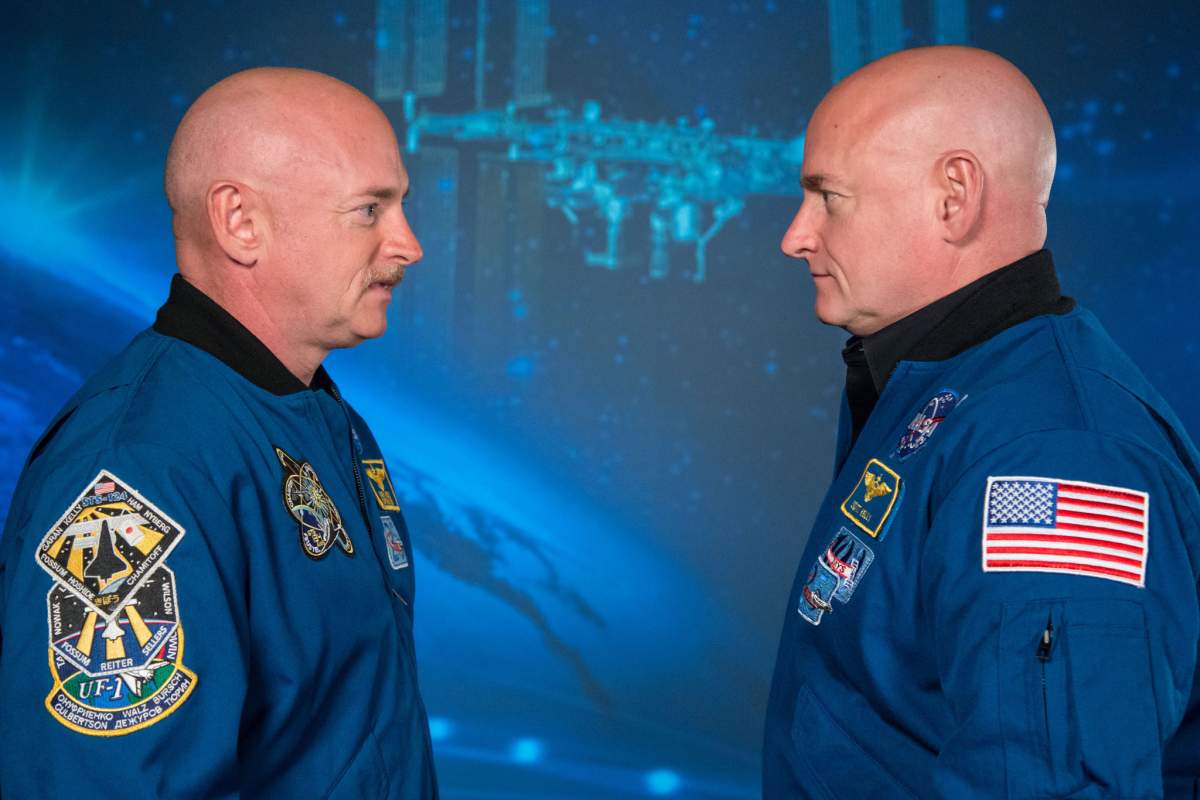 A picture of Scott and Mark Kelly, courtesy of NASA Human Research Program