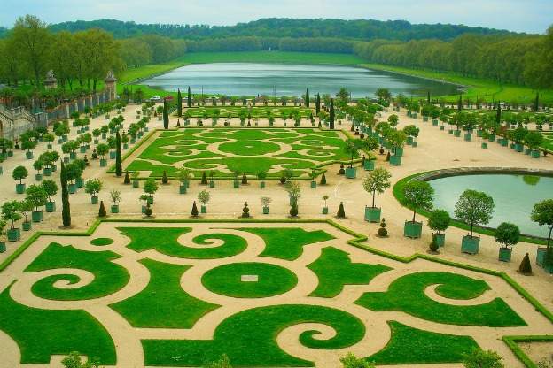 Nature and art combine for the pleasure of visitors to the gardens at Versailles.