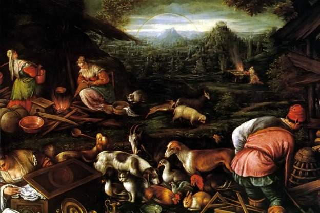 From a late sixteenth-century depiction of Noah after the flood by Francesco Bassano.