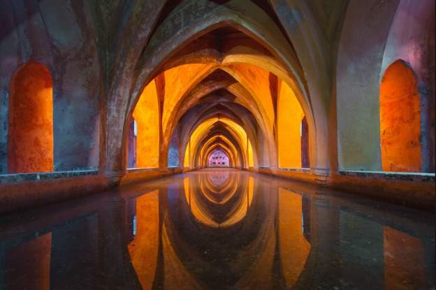 A tunnel in a Spanish church.
