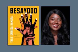 Yalie Saweda Kamara and her book, Besaydoo