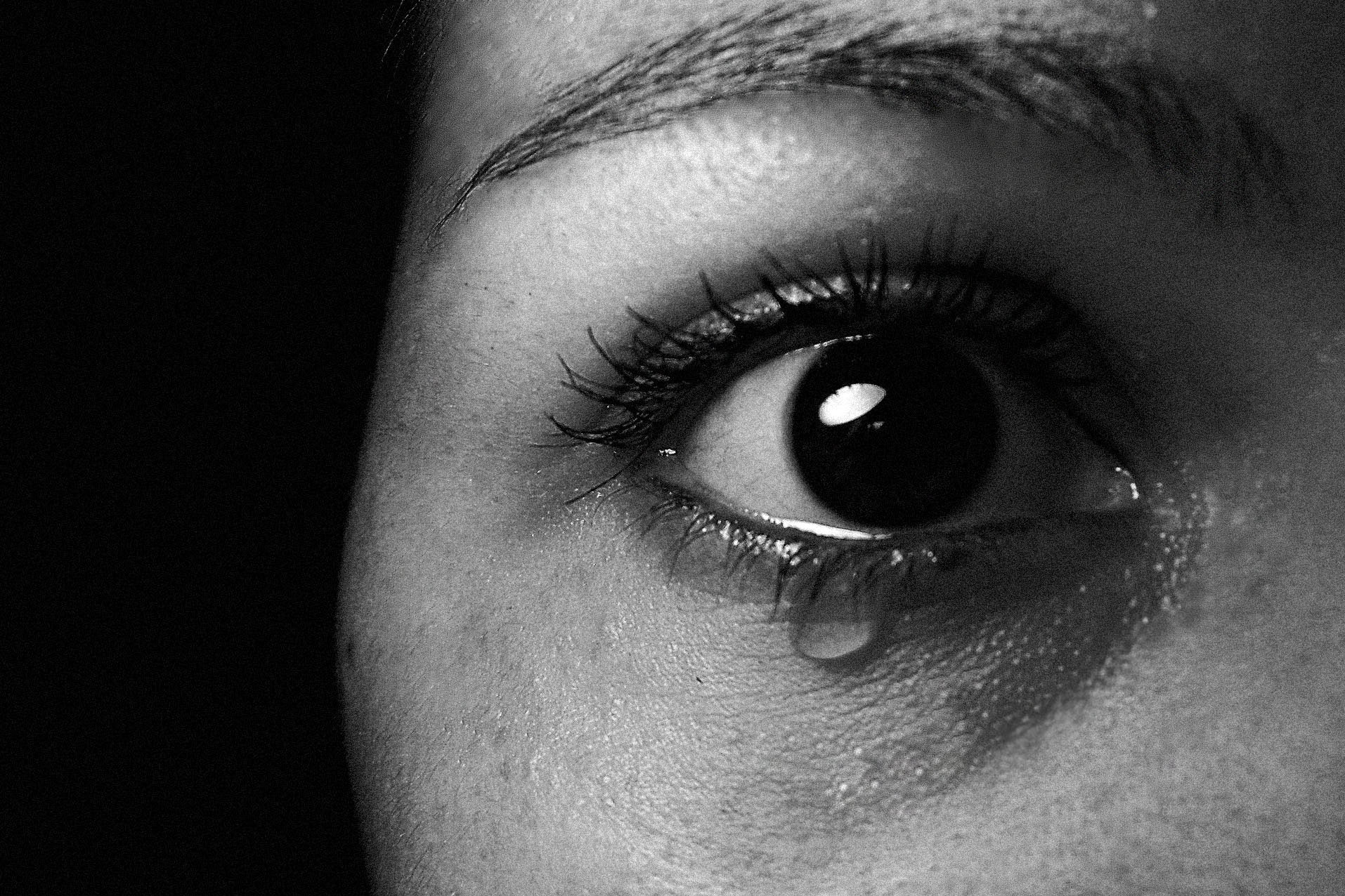 crying black and white