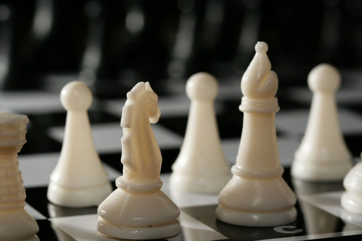 Photo of chess pieces.
