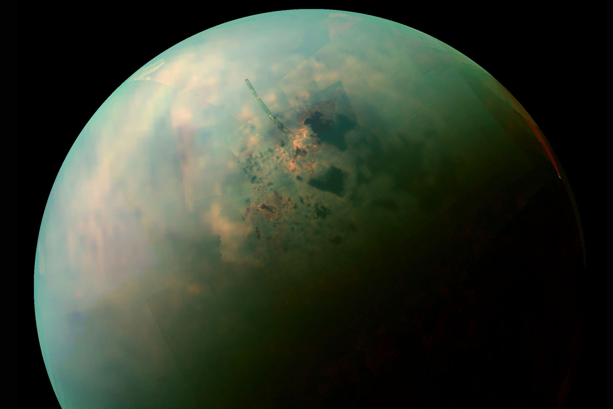 Photo of Saturn's moon Titan.