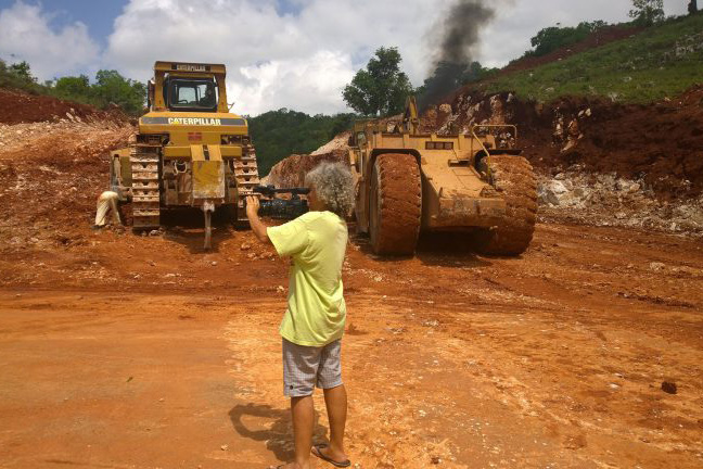 Esther Figueroa capture footage of beauxite mining in Jamaica (Photo: Nicole Brown)