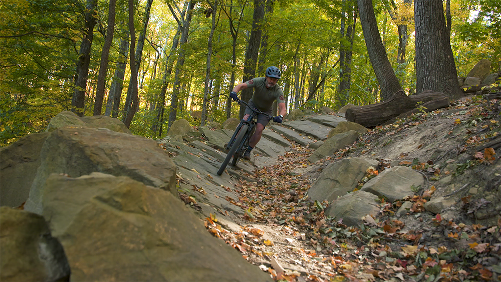 A biker in Brown County State Park