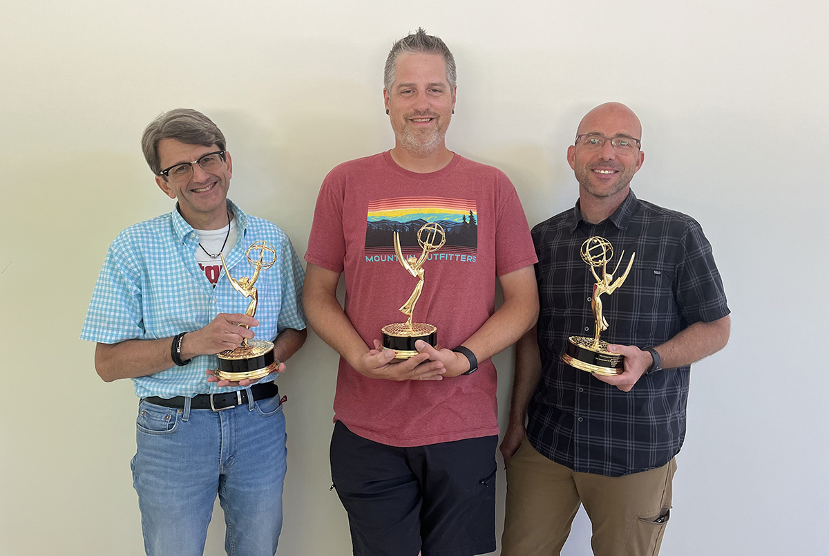 Todd Gould John Timm and Jason Pear WTIU Emmy Winners