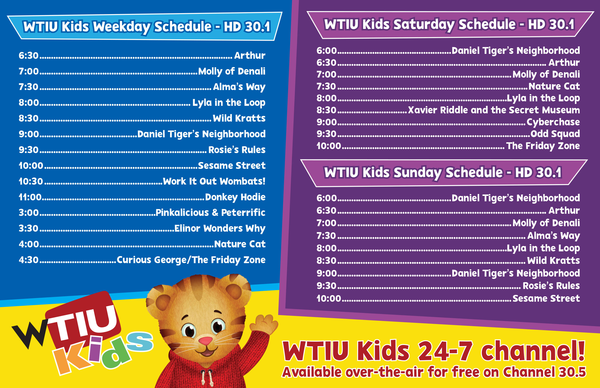 kid's schedule