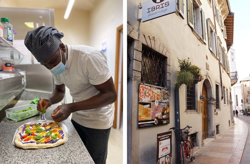 Ibrahim Songne using unconventional pizza toppings