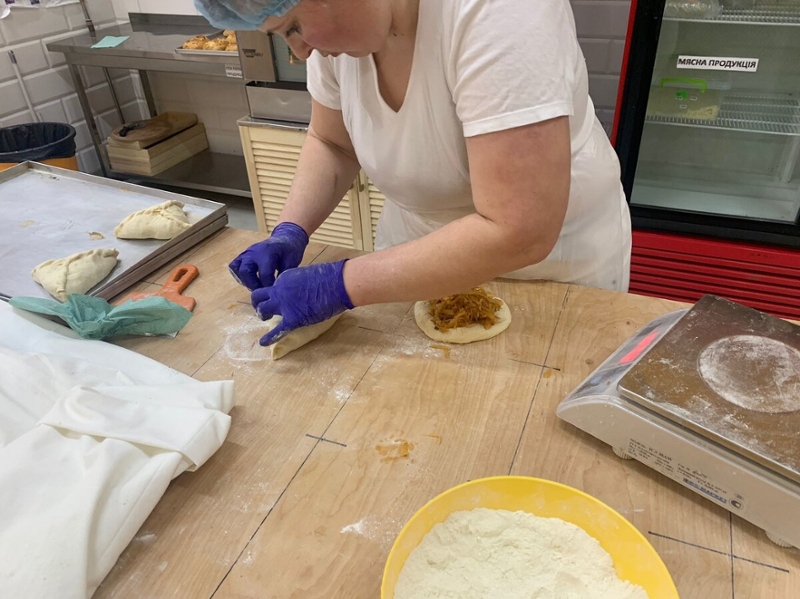 A baker preparing pastries 