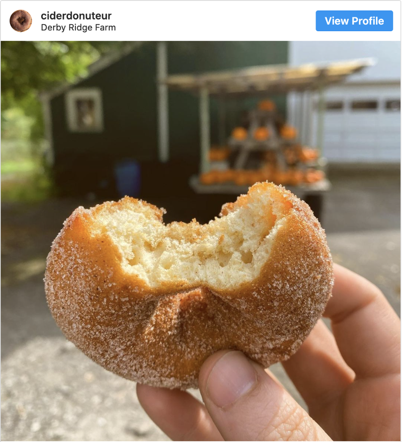 Instagram post of a donut