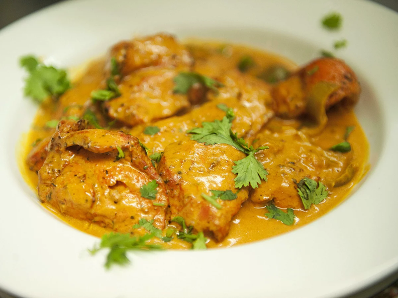 Plate of chicken tikka masala
