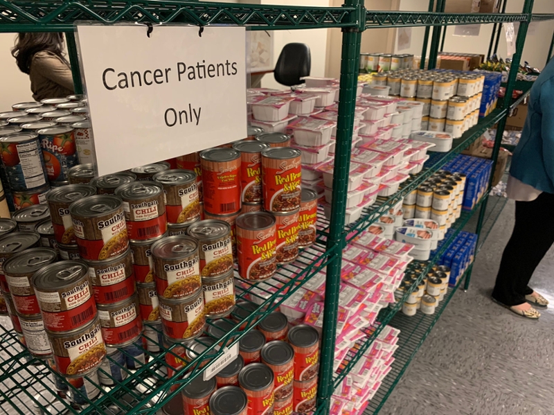 food pantry set up for cancer patients 