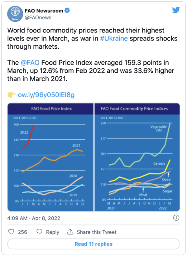 A tweet from @FAOnews