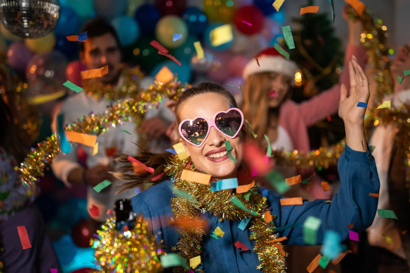 A woman at a party