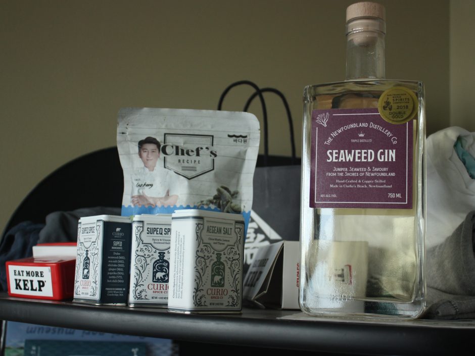 Seaweed products including gin
