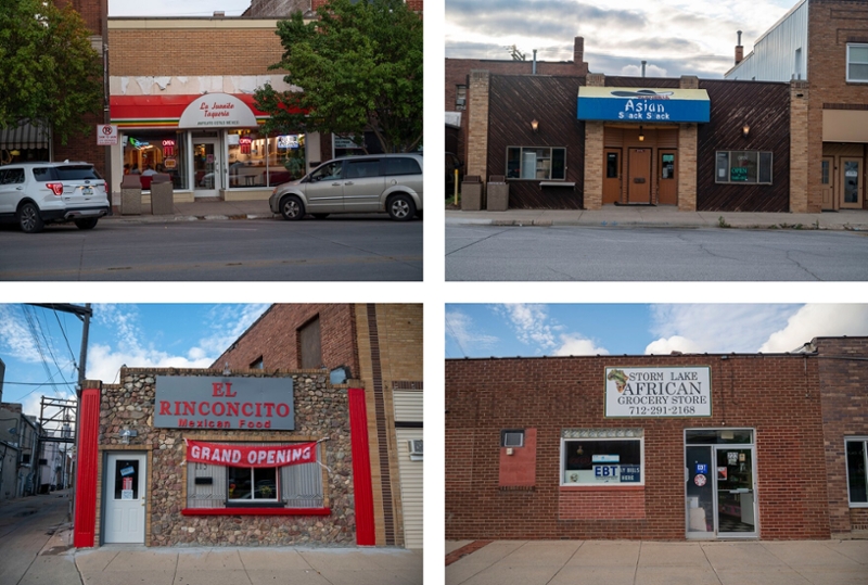 Four store fronts in Storm Lake