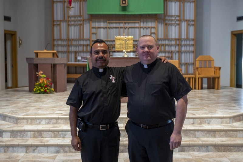 Father Brent Lingle and Deacon Hector Mora