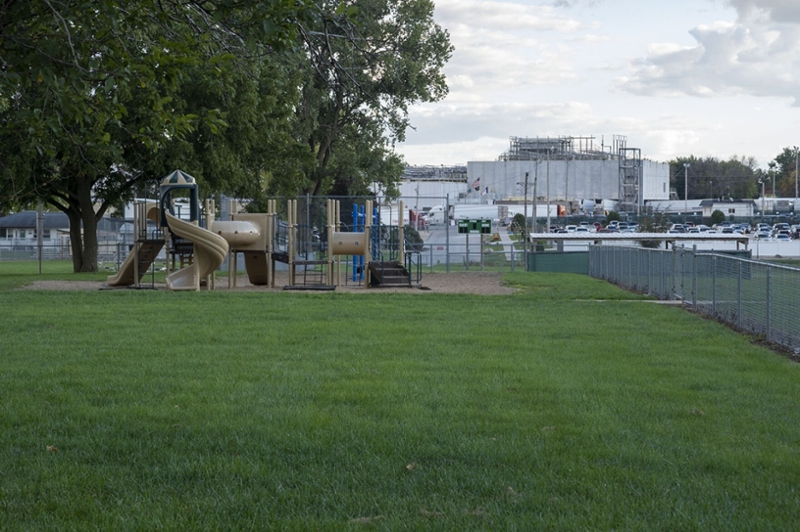 The Tyson facilities near a playground 