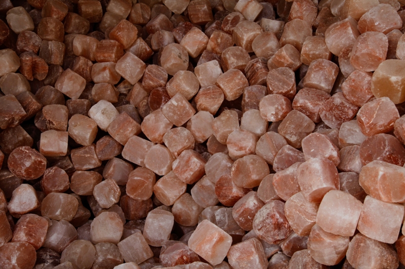 Pink salt cubes
