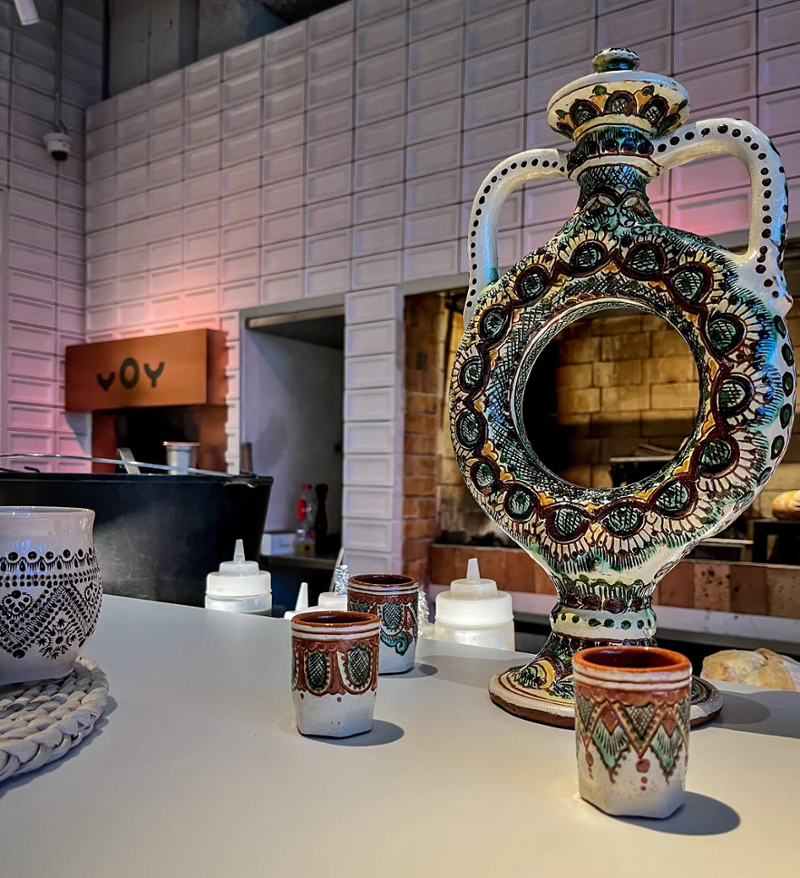 Traditional ceramics imported from the Urkiane