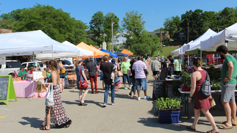 A farmers market 