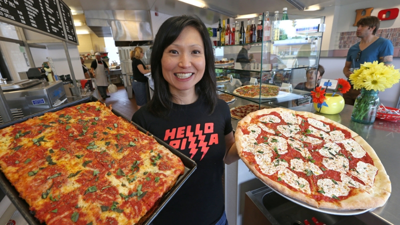 Ann Kim the owner of Hello Pizza