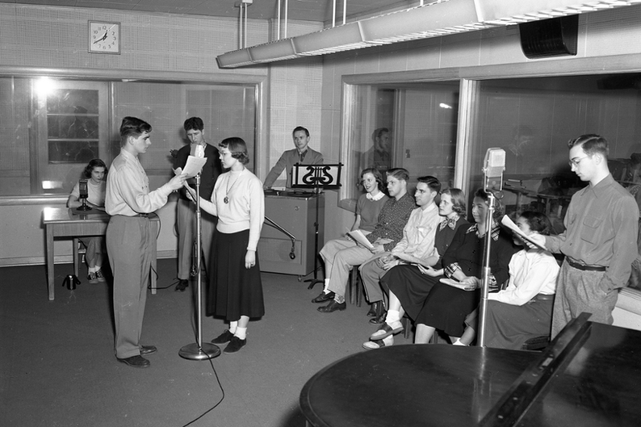 Indiana State Teachers College students recording
