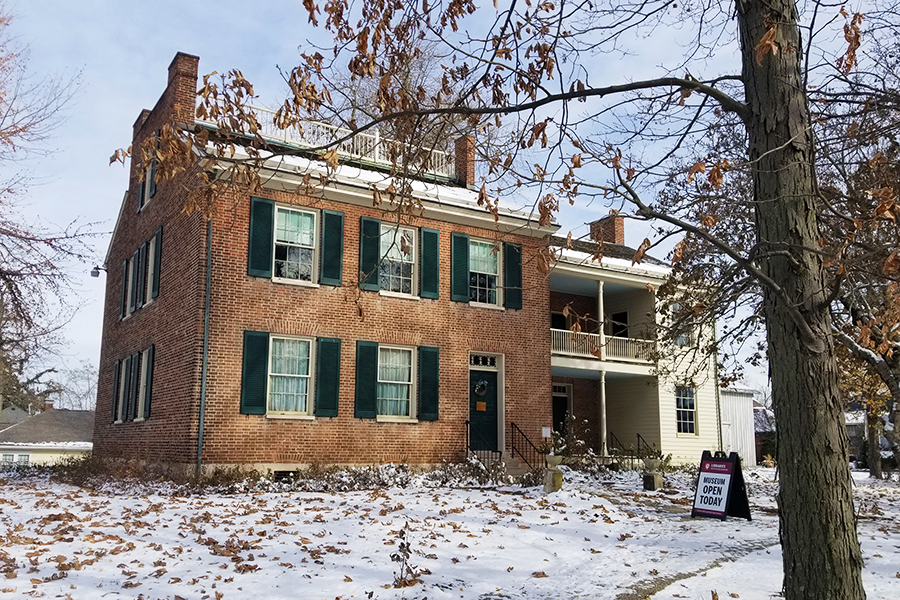 Wylie House exterior snow