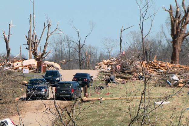 An EF-3 tornado touched down in McCormick’s Creek State Park and continued northeast into Owen and Monroe counties at 11 p.m. Friday.