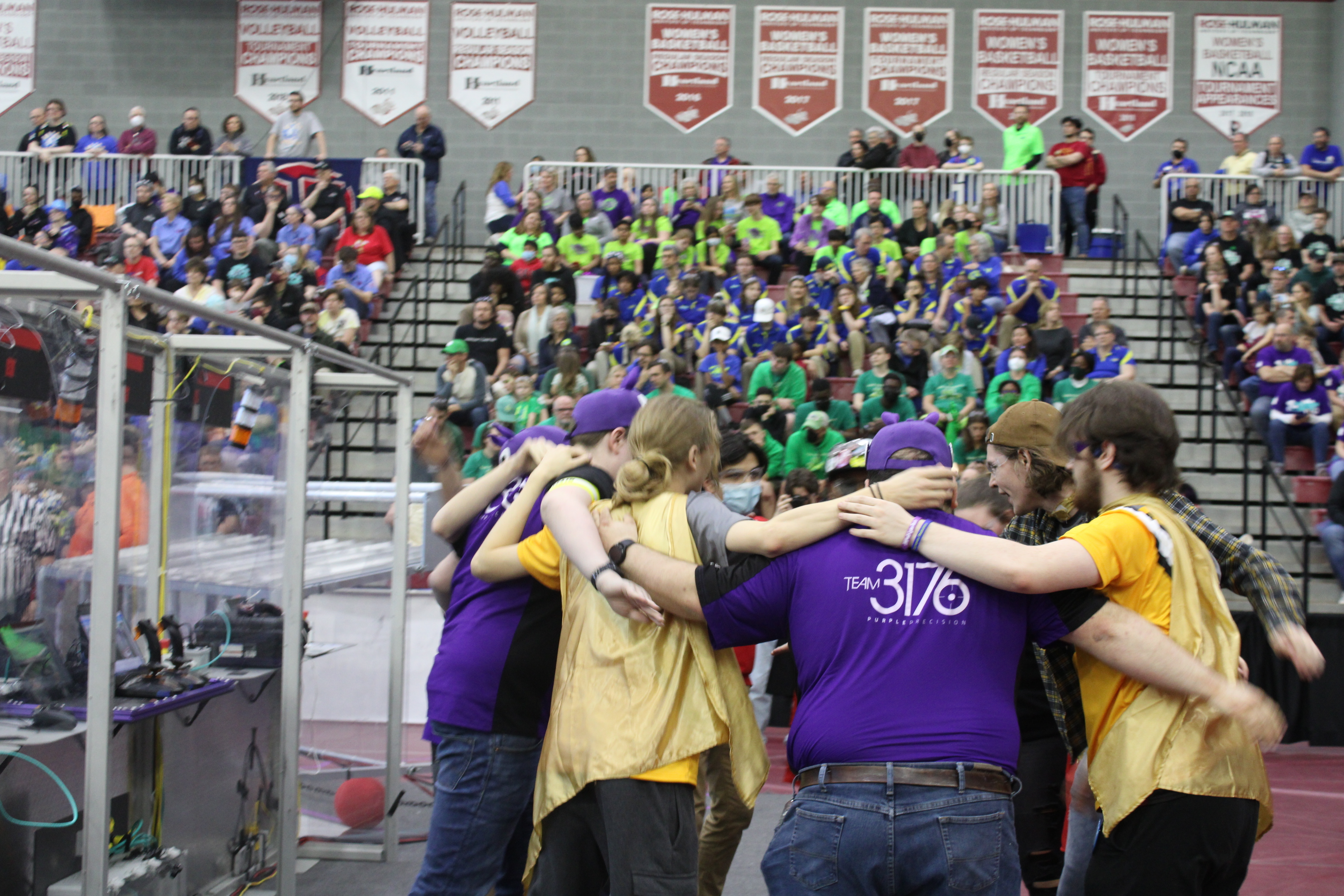 A team rallies before their next match