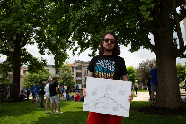 Nicolas Peterson, local elementary school teacher, poses for a portrait.