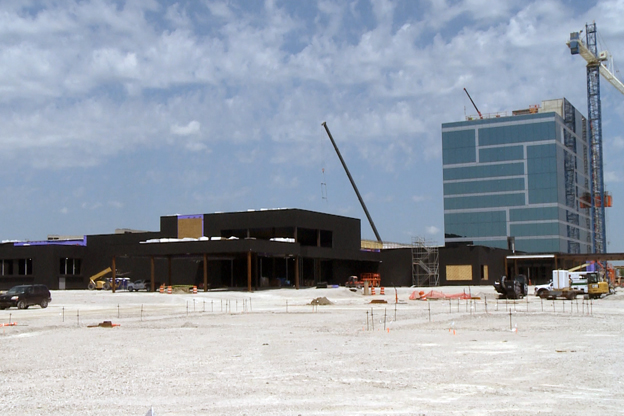 Construction continues on the Terre Haute casino off Margaret Avenue east of town.