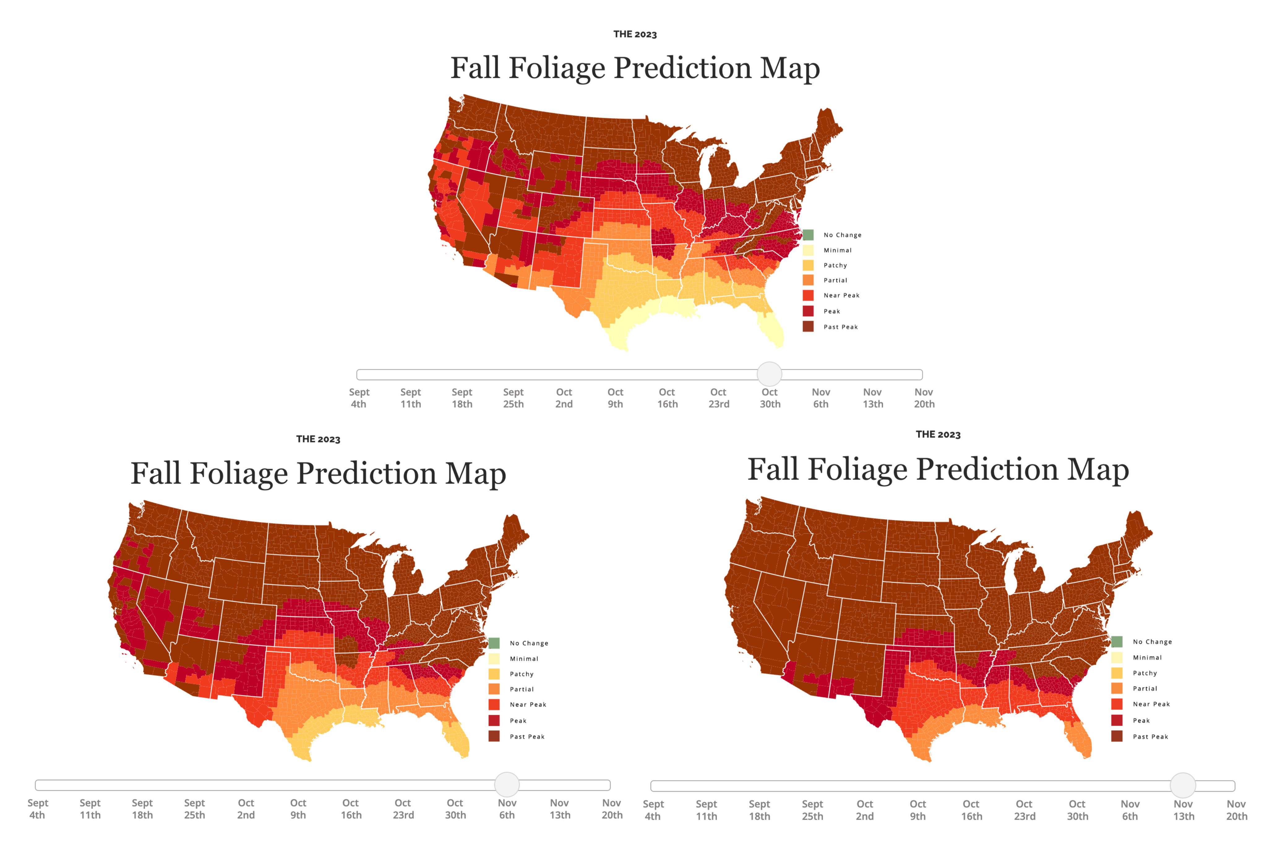 Fall foliage map