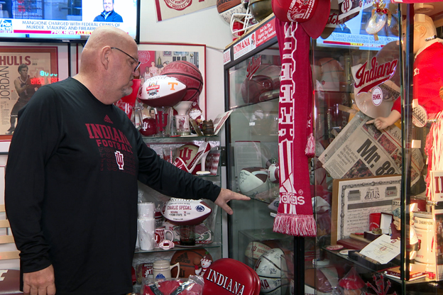 Todd Reid's office is full of IU sports memorabilia.