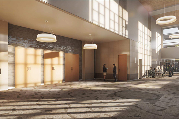 Convention center greeting hall expansion render