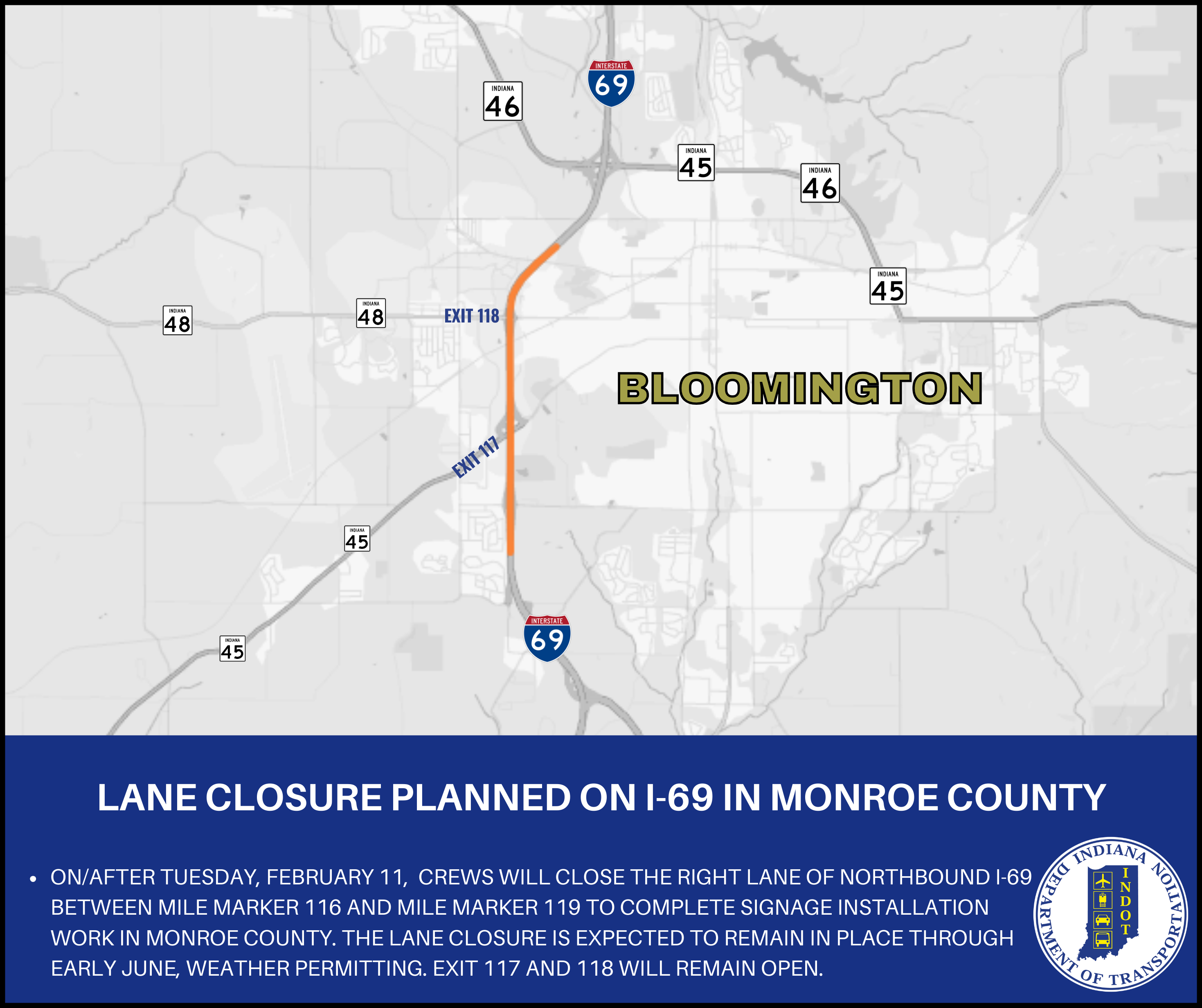 INDOT lane closure 1