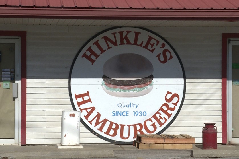 Exterior of Hinkle's Hamburgers in Bloomington