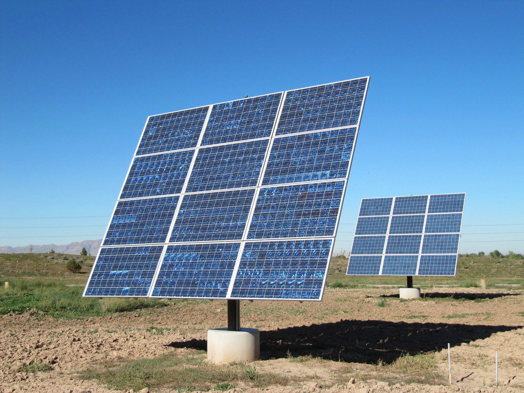 Image of solar panel in field 