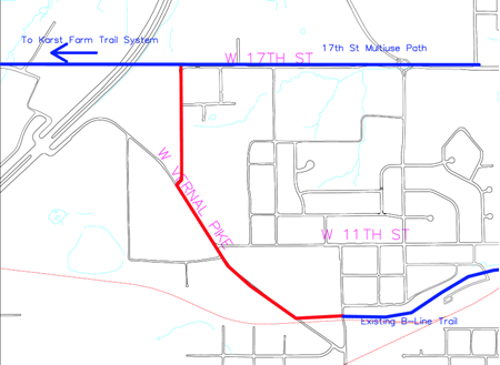 Map of B-Line Connection Project additions