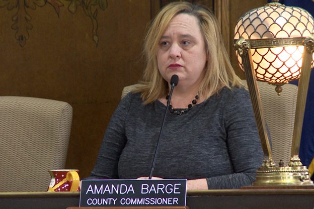 Amanda Barge at Commissioner Meeting