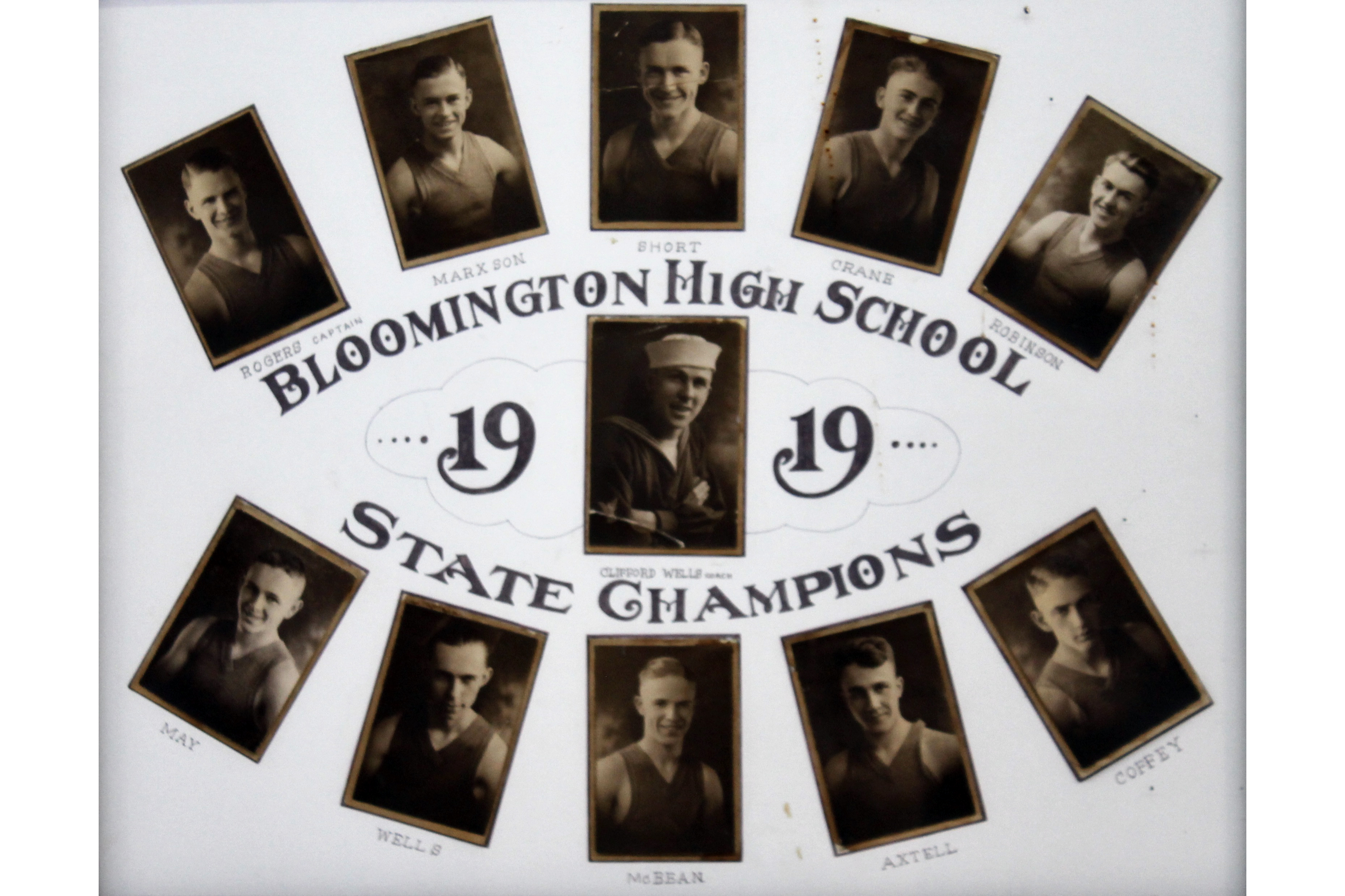 Bloomington High School 1919 Basketball State Champs