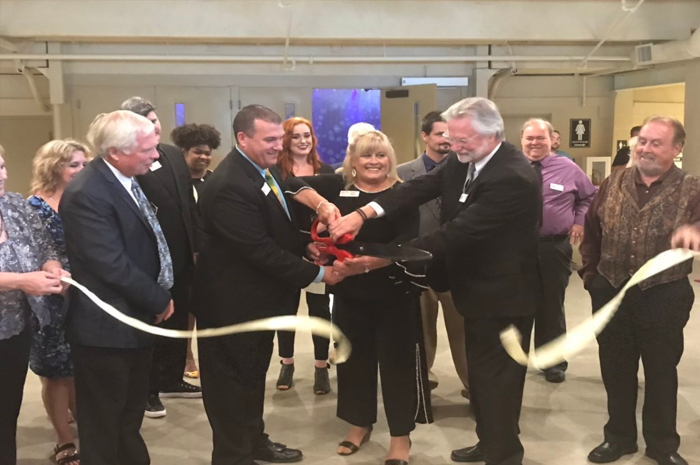 Ribbon cutting at new music center