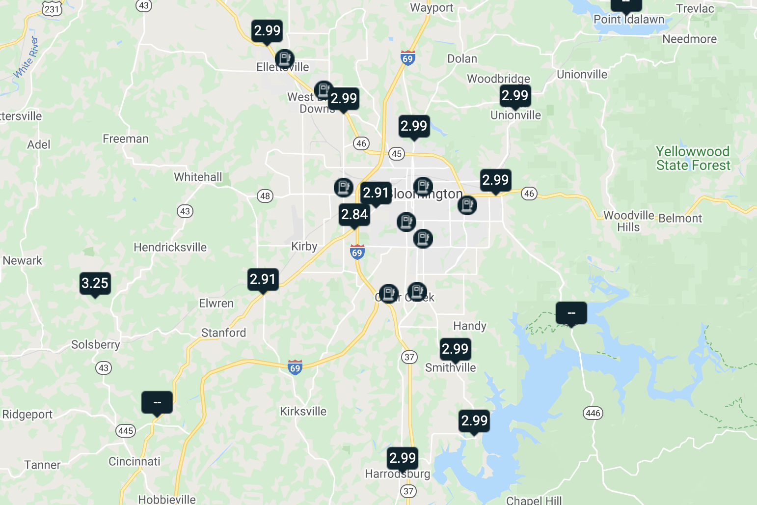 Bloomington gas prices