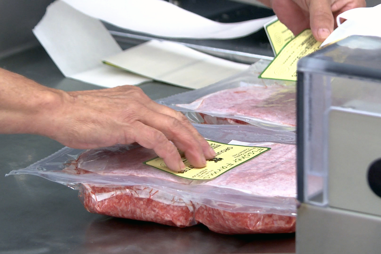 ground beef patties packaged 